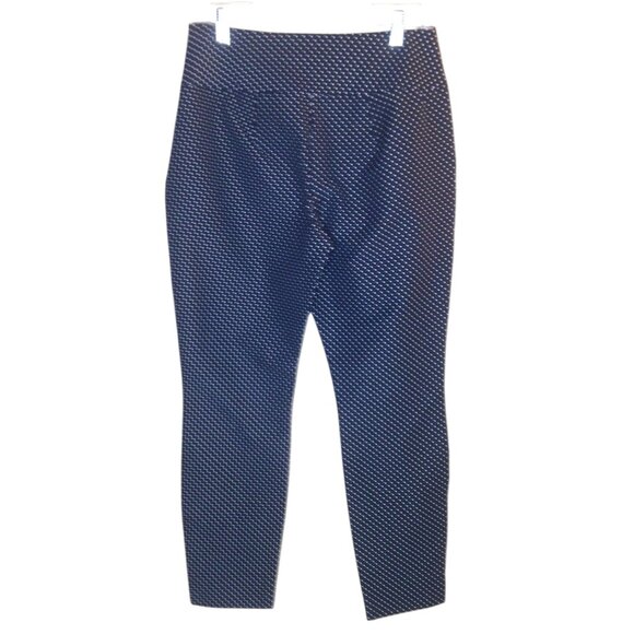 Cabi Dot Print Cropped Slack Pants Side Zip Black/White 6 - Picture 4 of 8